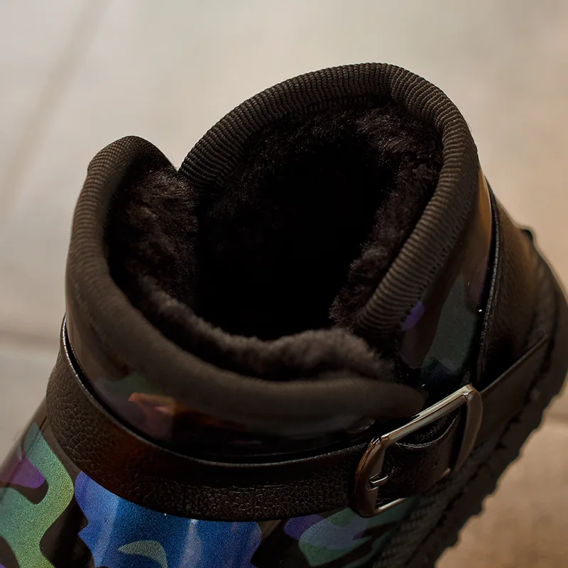 Winter Children Ankle Plush Boots Girls Snow Shoes Waterproof Casual Boys Flat Sneakers Kids for Camouflage | Детская одежда и