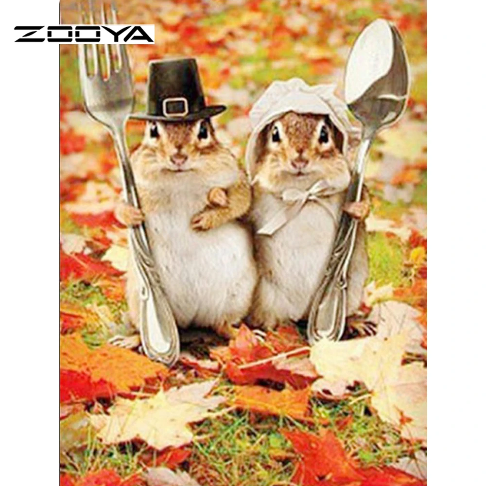 ZOOYA нож и вилка животные оптом Diy алмазная живопись украшение дома наклейки на