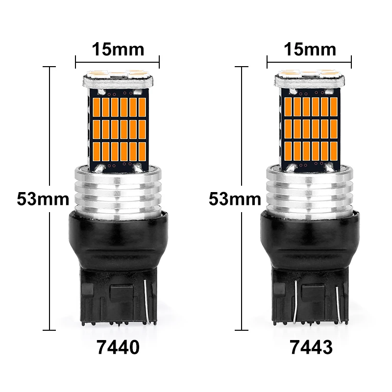 2х автомобильная светодиодная сигнальная лампа T20 7443 7440 Led W21W W21/5 W WY21W Canbus Авто Стоп