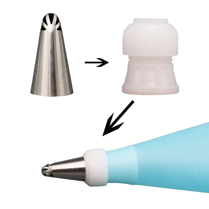 Набор инструментов для украшения торта Goldbaking 9 шт. 7 насадок 1 сцепка Кондитерская