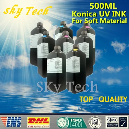 

LED UV INK 500ML*8 ,UV ink For Konica printhead UV printer .for paper leather and etc Soft materials