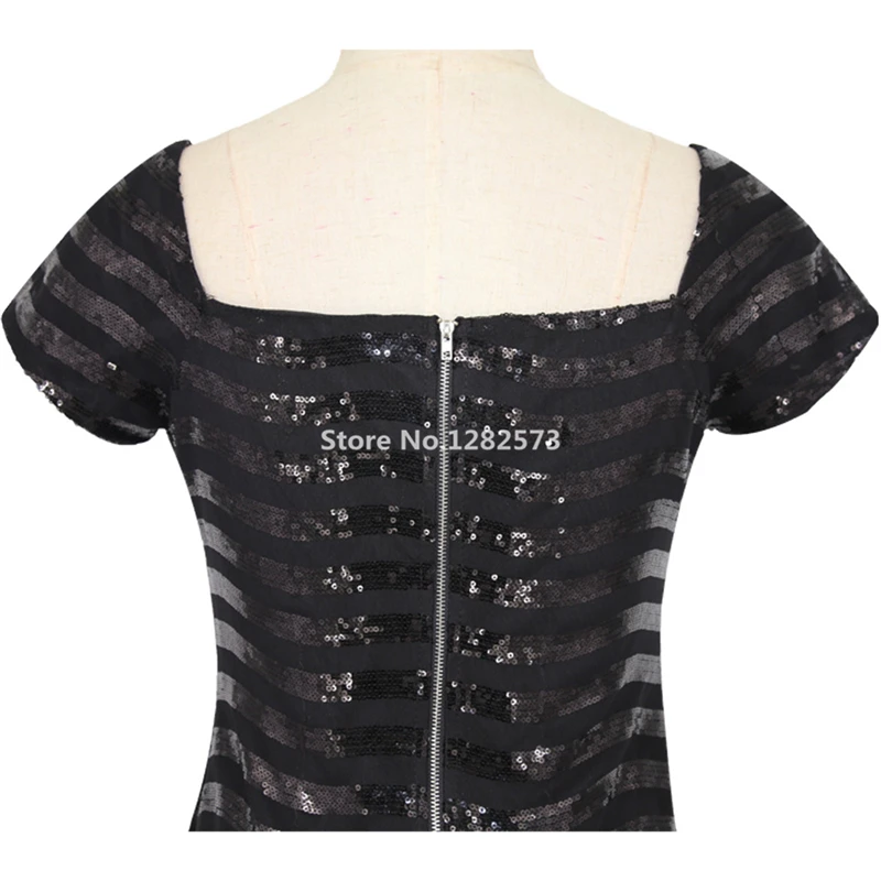 В Наличии Сексуальное мини коктейльное платье с блестками коротким рукавом