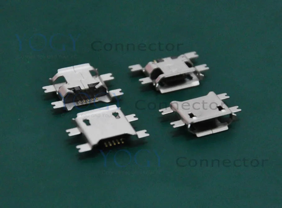 (20 шт./лот) гнездо разъема Micro USB Type B SMT 4 фиксированных фута обычно используется в