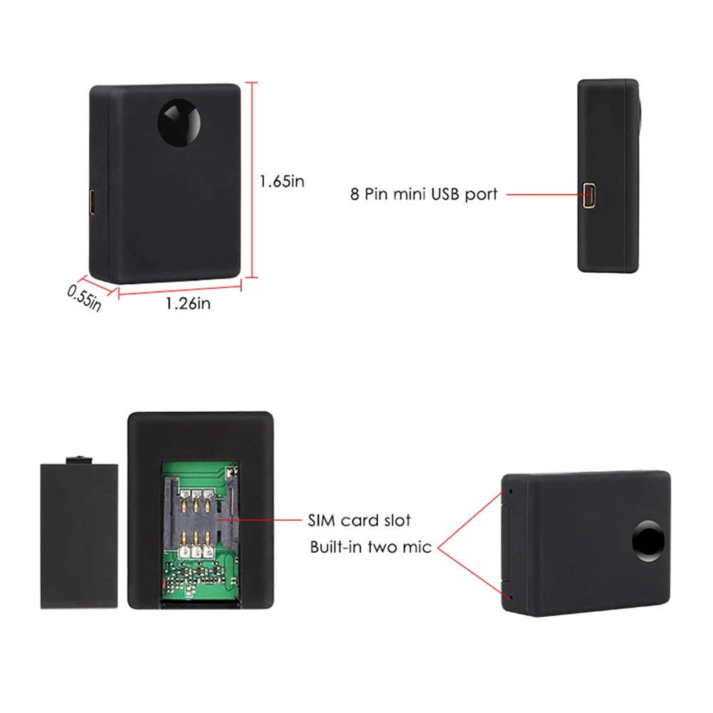N9 2 Mic Мини GSM, автоматический мониторинг прослушивания голосовой акустической сигнализации устройство подходит для детей старый человек предотвращения чрезвычайных ситуаций