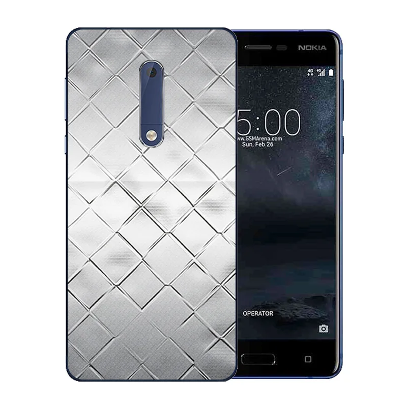 5 2 дюйма для Nokia задняя крышка мягкого силикона цветной узор матовый чехол