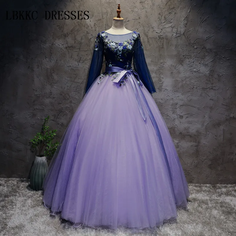 

Long Sleeves Quinceanera Largos Ball Gown Elegant Prinecess Vestidos De Festa 15 Anos Vestido De Baile De 15 Anos