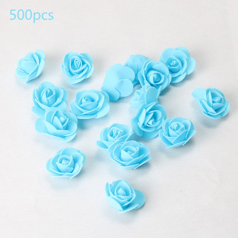 500pcs 500 шт Роза Медведь Цветок голова 3,5 см в диаметре бутон шелк Салли искусственные цветы для украшения diy медведь Роза - Цвет: 500pcs