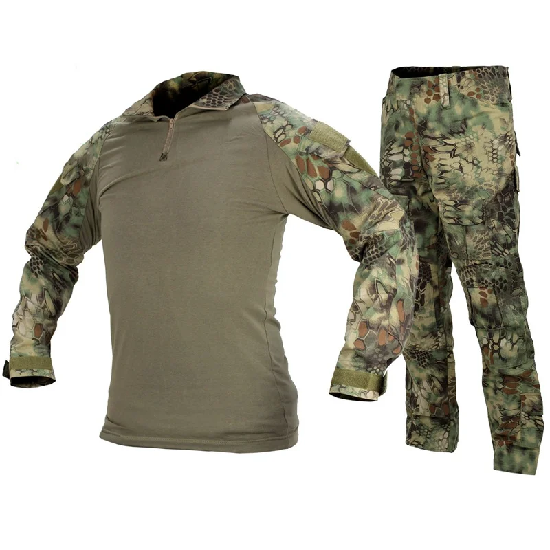 

CQC Gen2 Tactical Airsoft Military Army Combat BDU Uniform Shirt & Pants Set Camouflage Outdoor Paintball Hunting Mandrake