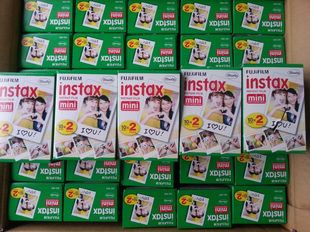 100% оригинальная мини пленка Fujifilm Instax с белым краем 400 шт для Fuji Мини камеры