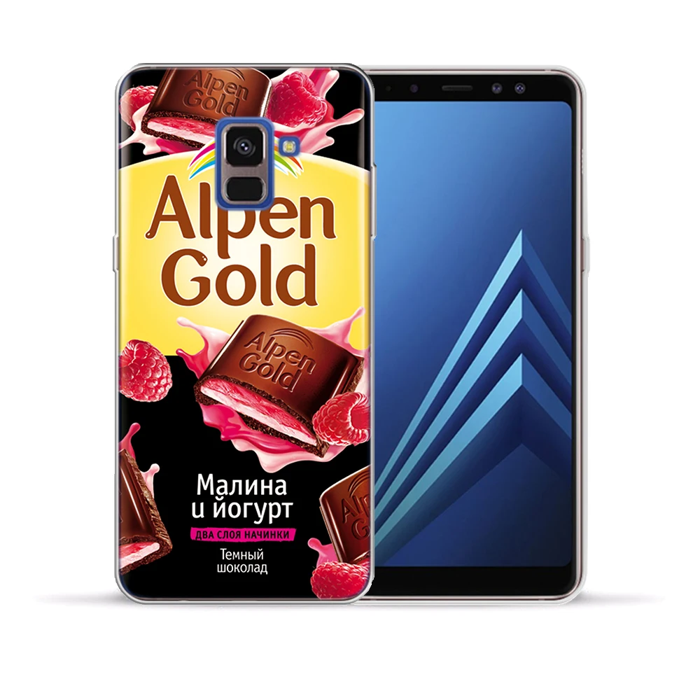 Мягкий чехол из ТПУ с забавным шоколадом для Samsung Galaxy A7 A6 A8 Plus A9 2018 A3 A5 2016 2017 A10 A20 A30