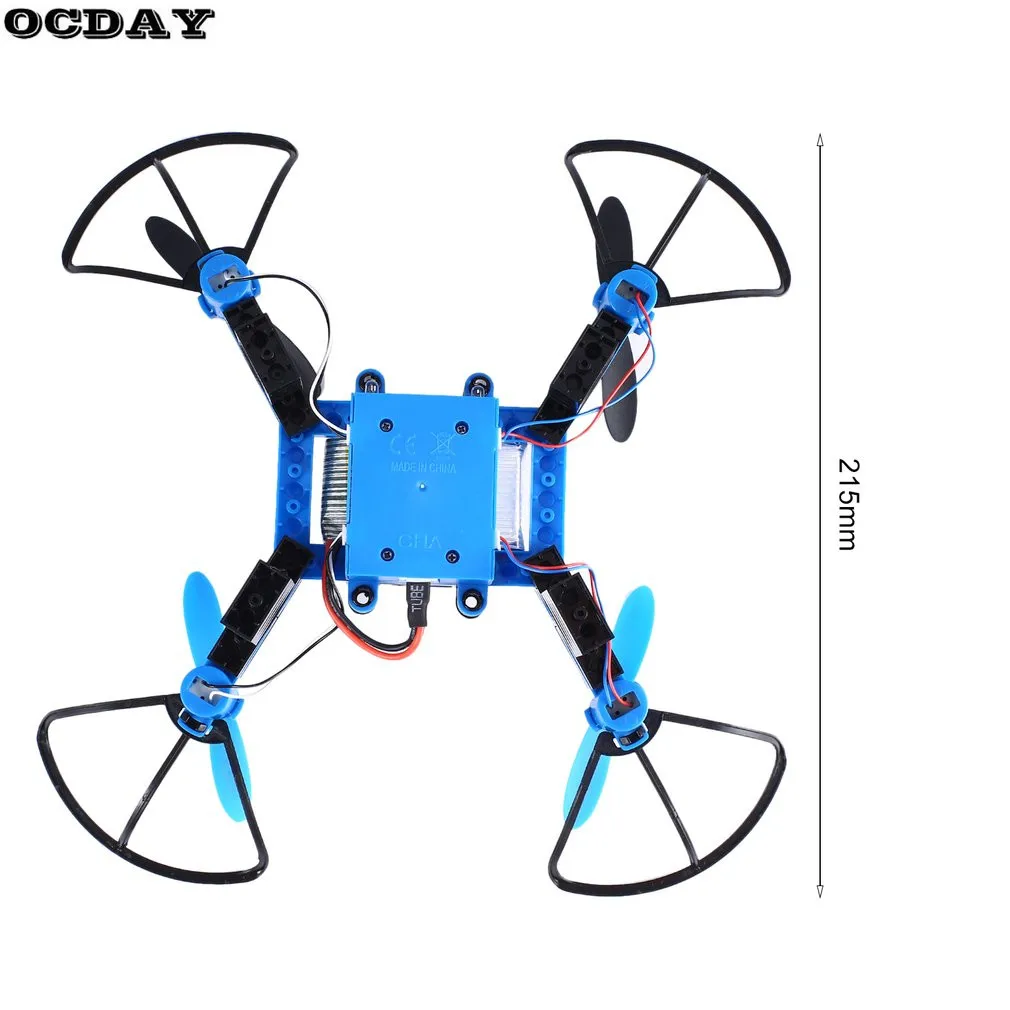 Радиоуправляемый вертолет DIY мини-Дрон строительные блоки 2 4G 4CH мини-дроны 3D