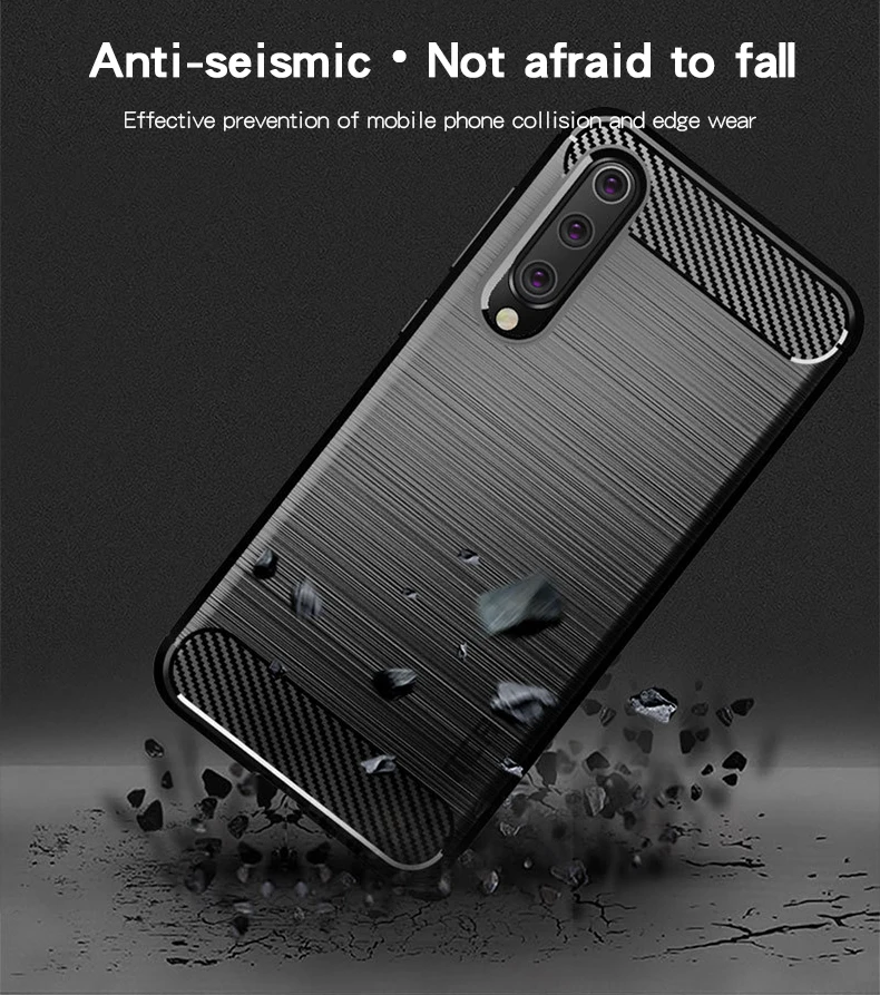 MOFi For Xiaomi Mi9 SE Case Shockproof Carbon Fiber Soft TPU Anti-Knock Cover Cases Mi 9 Capa Coque |