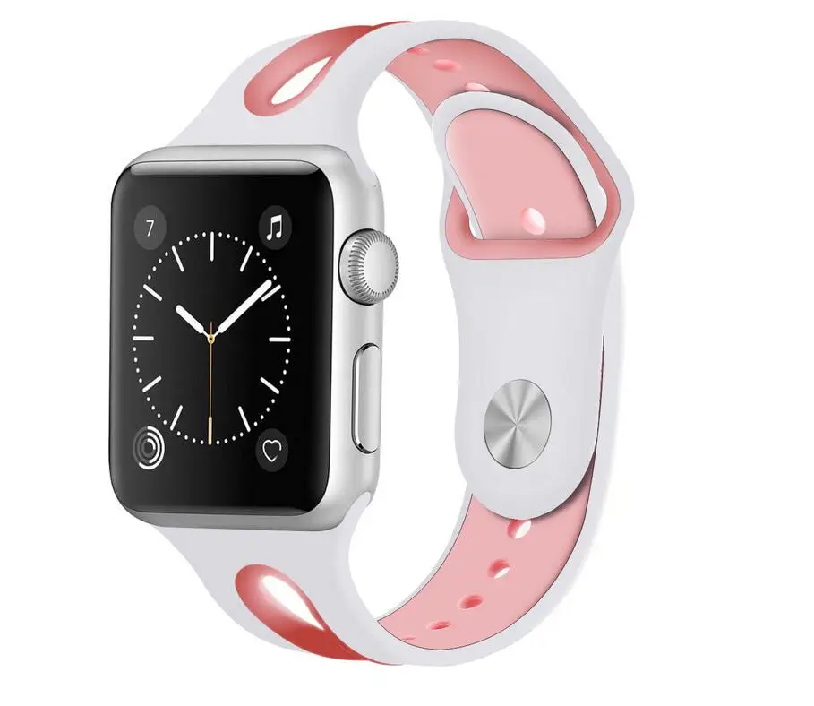 30 шт. силиконовый спортивный ремешок для Apple watch correa 42 мм 38 Iwatch группы серии 3 2 1
