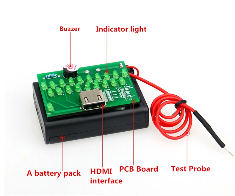 Тестер кабеля HDMI/Тестовая карта HDMI линейные измерения последовательности DIY