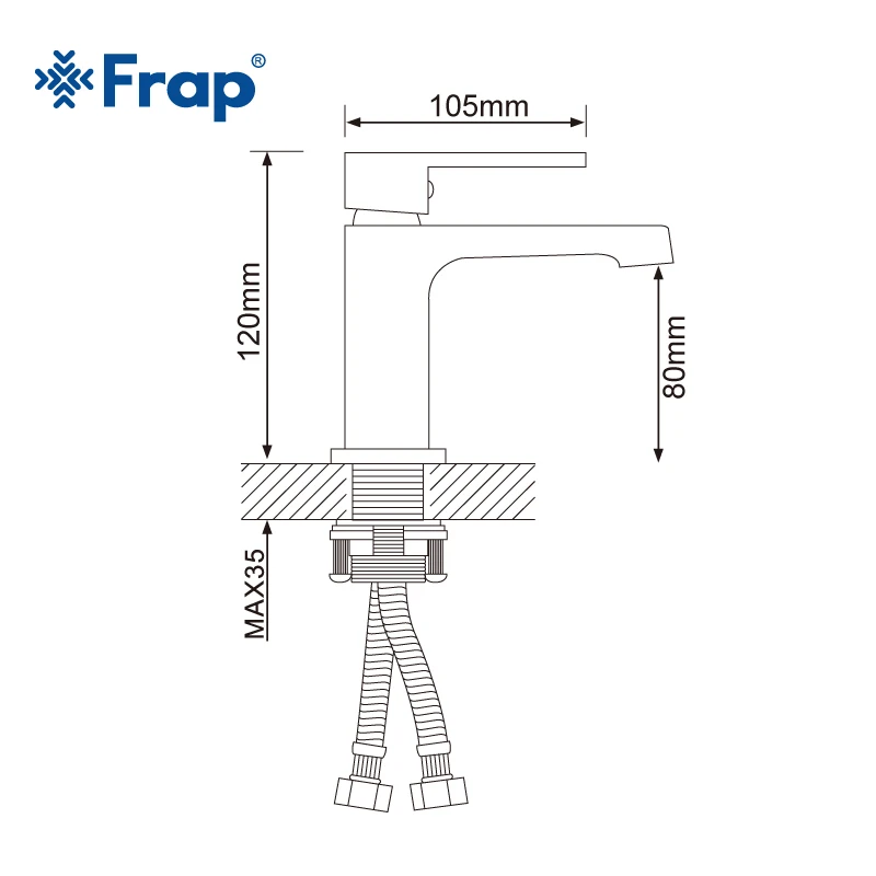 

FRAP Innovative Fashion Style Home Bath Basin Faucet Cold and Hot Water Taps black bathroom mixer F1042