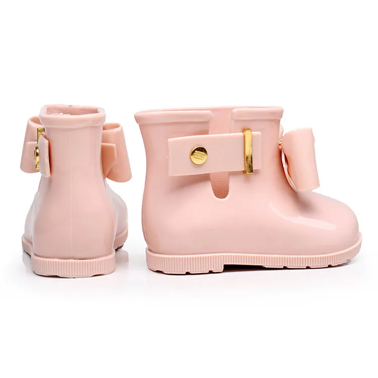 Girl Boots Baby Kids Rain baby girls Warm Beauty Bow Rainboots Fashion Rubber Shoes Toddler Jelly shoes | Детская одежда и обувь