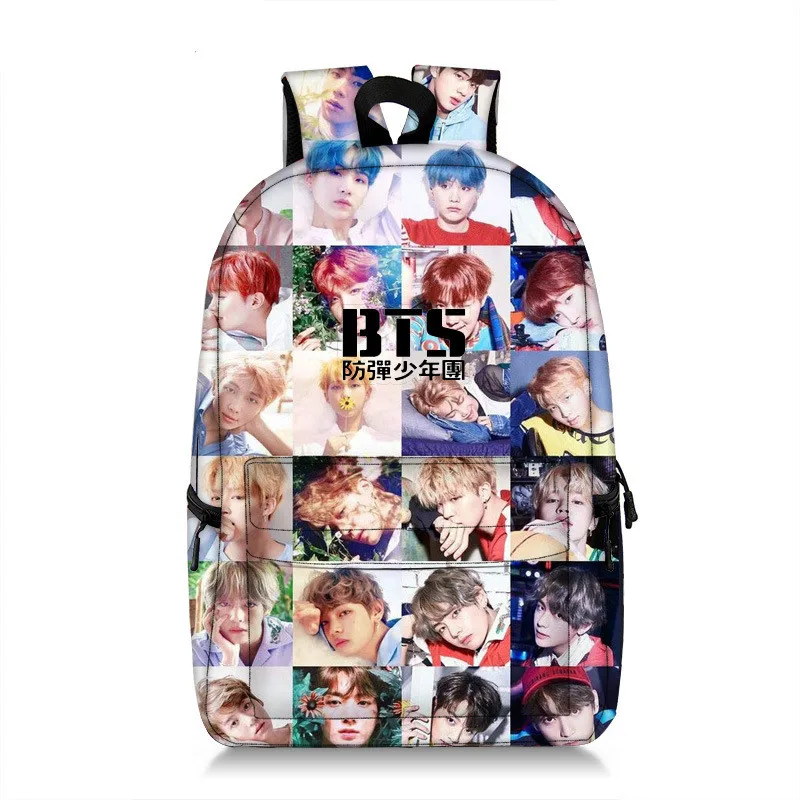 BTS Bangtan Boys Backpack Unisex Kpop Korea Star Print School Laptop Bags for Teenage Girls Women Travel Rucksack Mochila | Багаж и сумки