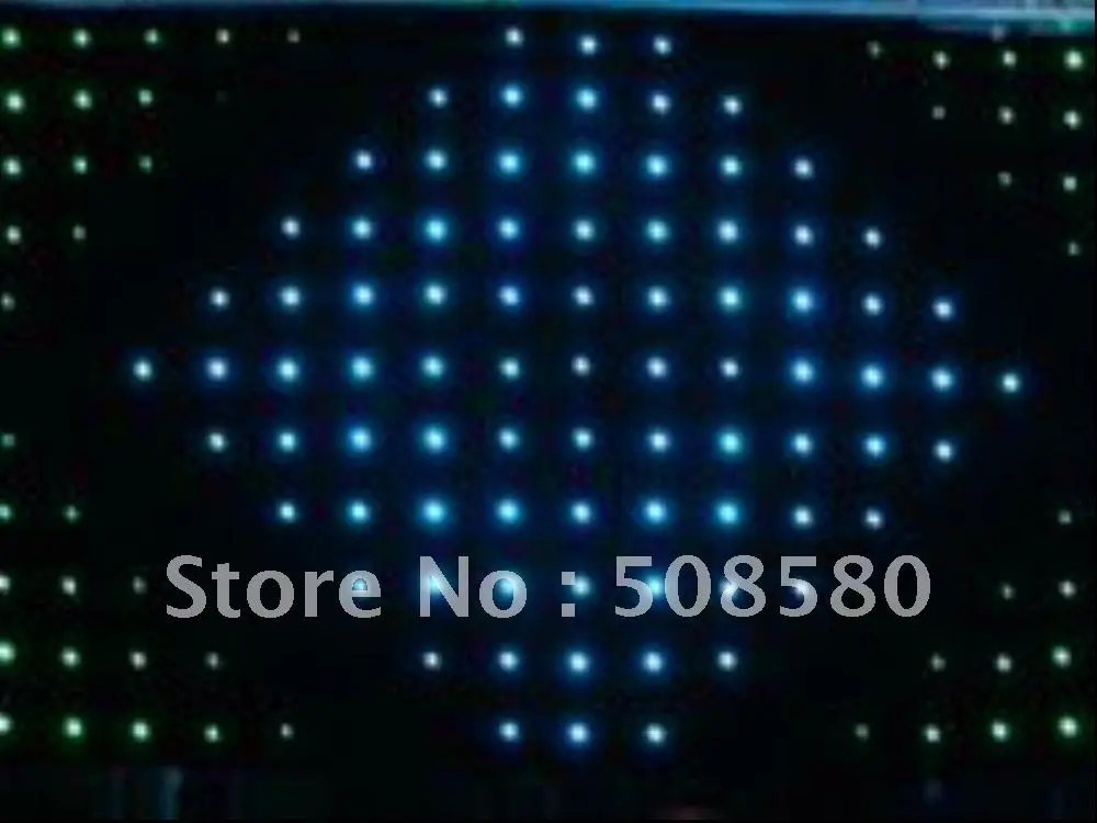 2x4 м RGB светодиодная видеозанавеска SMD 5050/огнестойкая велюровая ткань 242 шт. +