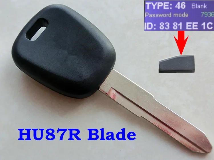 Сменный брелок RMLKS ID46 чип ключ HU87R Blade подходит для Suzuki SX4 Grand Vitara Swift|transponder id46|blade