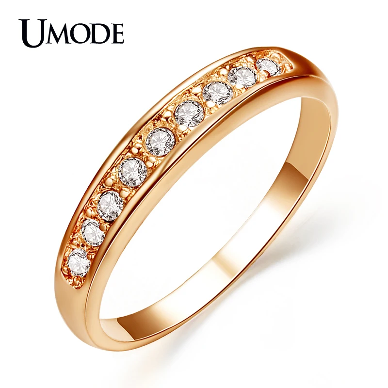 UMODE 50% скидка! Обручальное кольцо высшего качества с покрытием из розового золота