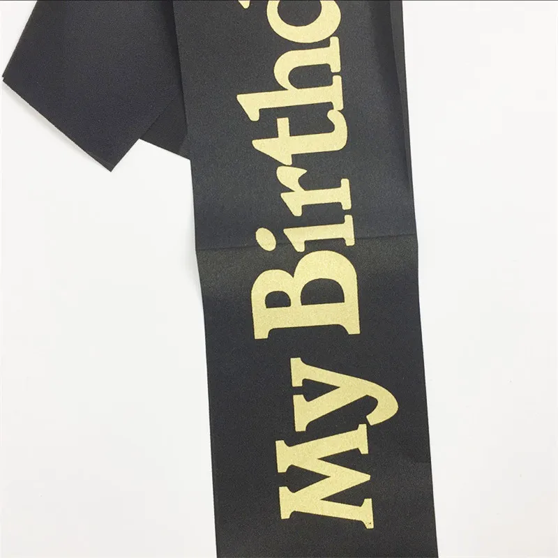 1 шт. принадлежности для вечеринок блестящее золото моя лента дня рождения