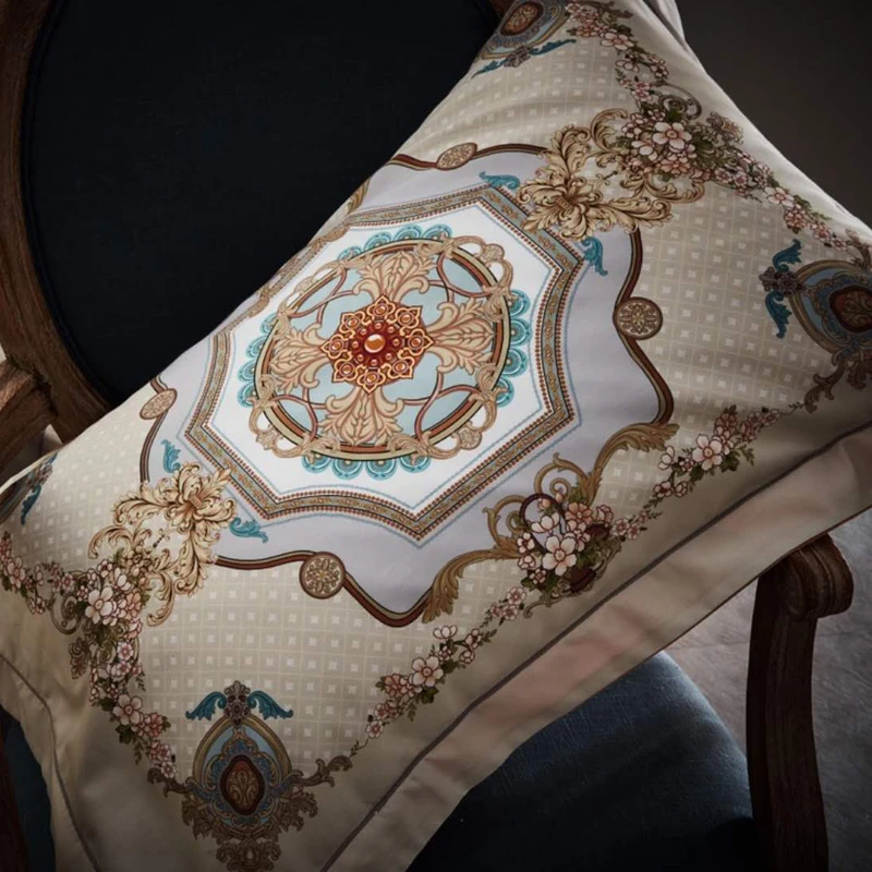 Роскошный 80S Египетский хлопок европейский богемский стиль печати дворца