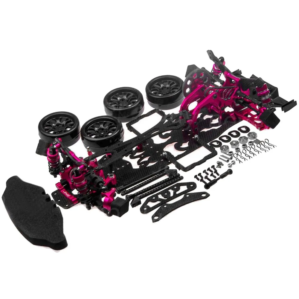 OEM 1/10 сплав и карбон SAKURA D4 RWD Дрифт гоночный автомобиль Шасси Рама кузова Комплект# KIT-D4RWD