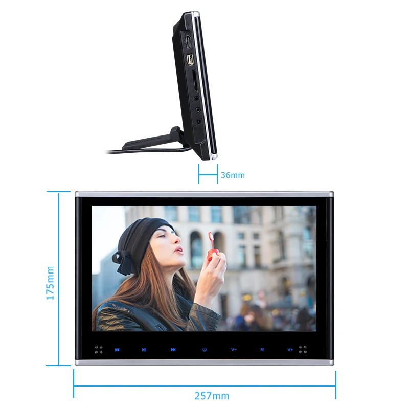 2PSC 10 1 &quotHD цифровой TFT ЖК экран авто подголовник автомобиля монитор USB/SD/HDMI dvd плеер