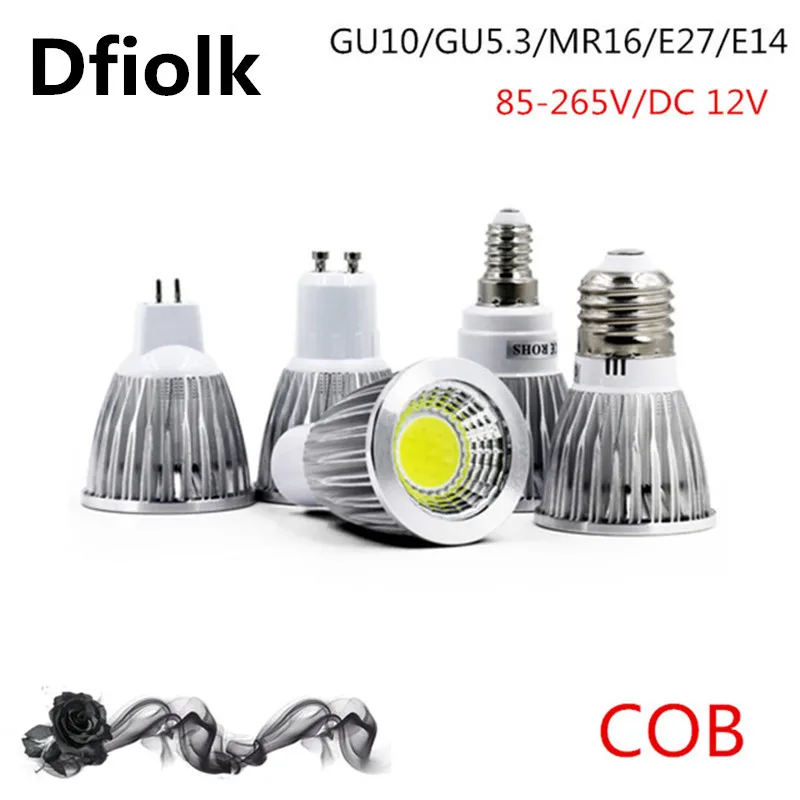 

COB led spotlight 9W 12W 15W led lamp GU10/GU5.3/E27/E14 85-265V MR16 12V Cob led bulb warm white cold white bulb led light