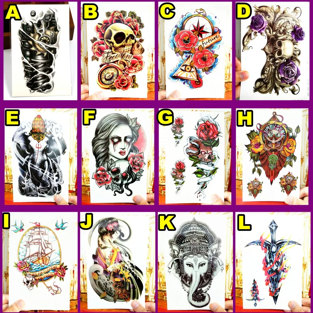 SHNAPIGN Phantom пиратский корабль временная татуировка боди арт флэш тату стикер 12*20 см