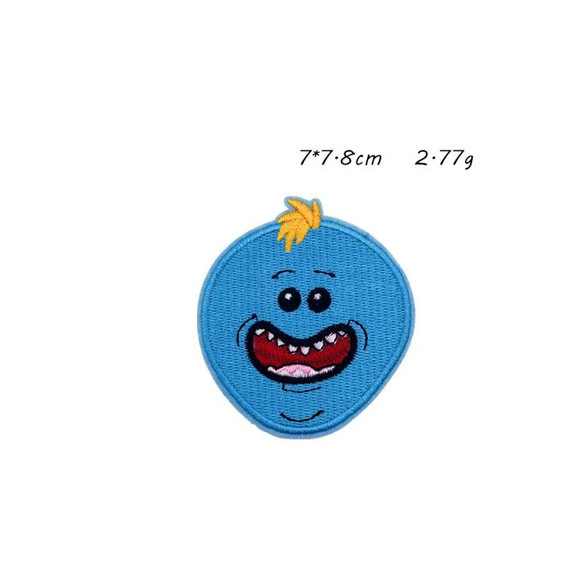 1Pc New Arrival Pikachu Characters Rick and Morty Patch Embroidered Applique Iron On Patch design DIY Sew Iron On Patch Badge - Цвет: Антикварный цинк