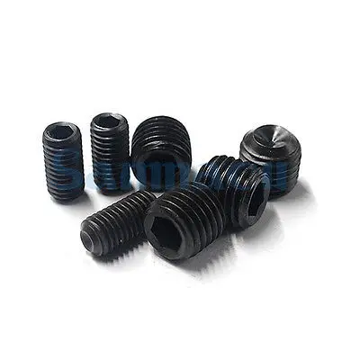 

10pcs M10 Hex Socket Head Cap Grub Screws Cup Point Black Alloy Steel
