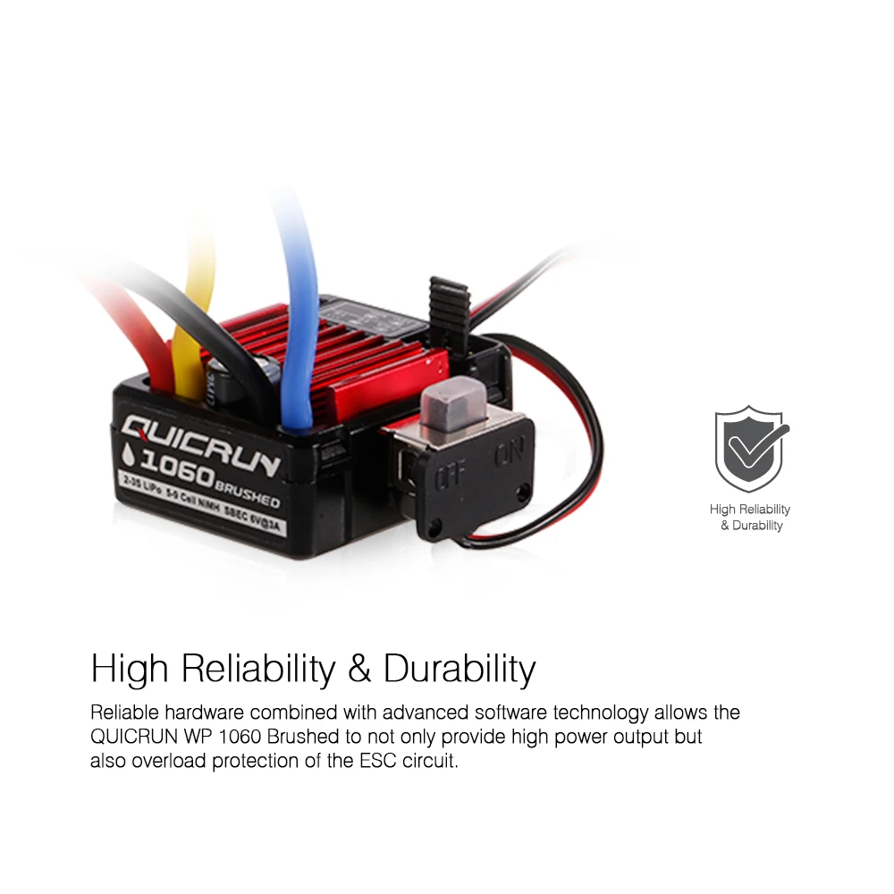 Запчасти для радиоуправляемого автомобиля WP 1060 brushed 60A ESC 2-3S 6V/3A BEC и 540 55T Motor Brushed 1/10