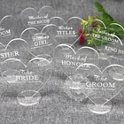 Свадебные прозрачные таблички с гравировкой на заказ, декоративные таблички с именем, персонализированные украшения для вечерние, декор для сердца