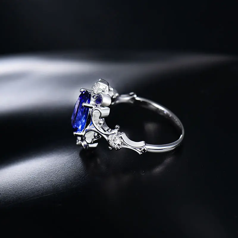 Женское свадебное кольцо LOVERJEWELRY из настоящего белого золота 14 к 585 пробы с