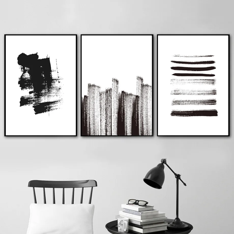 

Abstract Black And White Line Wall Art Canvas Painting Nordic Posters And Prints Wall Pictures For Living Room Home Decoration
