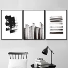 Абстрактная черно-белая линия, настенная Картина на холсте, скандинавские постеры и принты, настенные картины для гостиной, украшение для дома