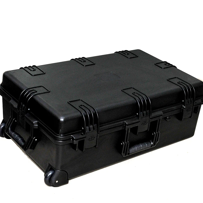 large size 741*461*269mm  wheeled waterproof plastic shipping case with pick pluck foam