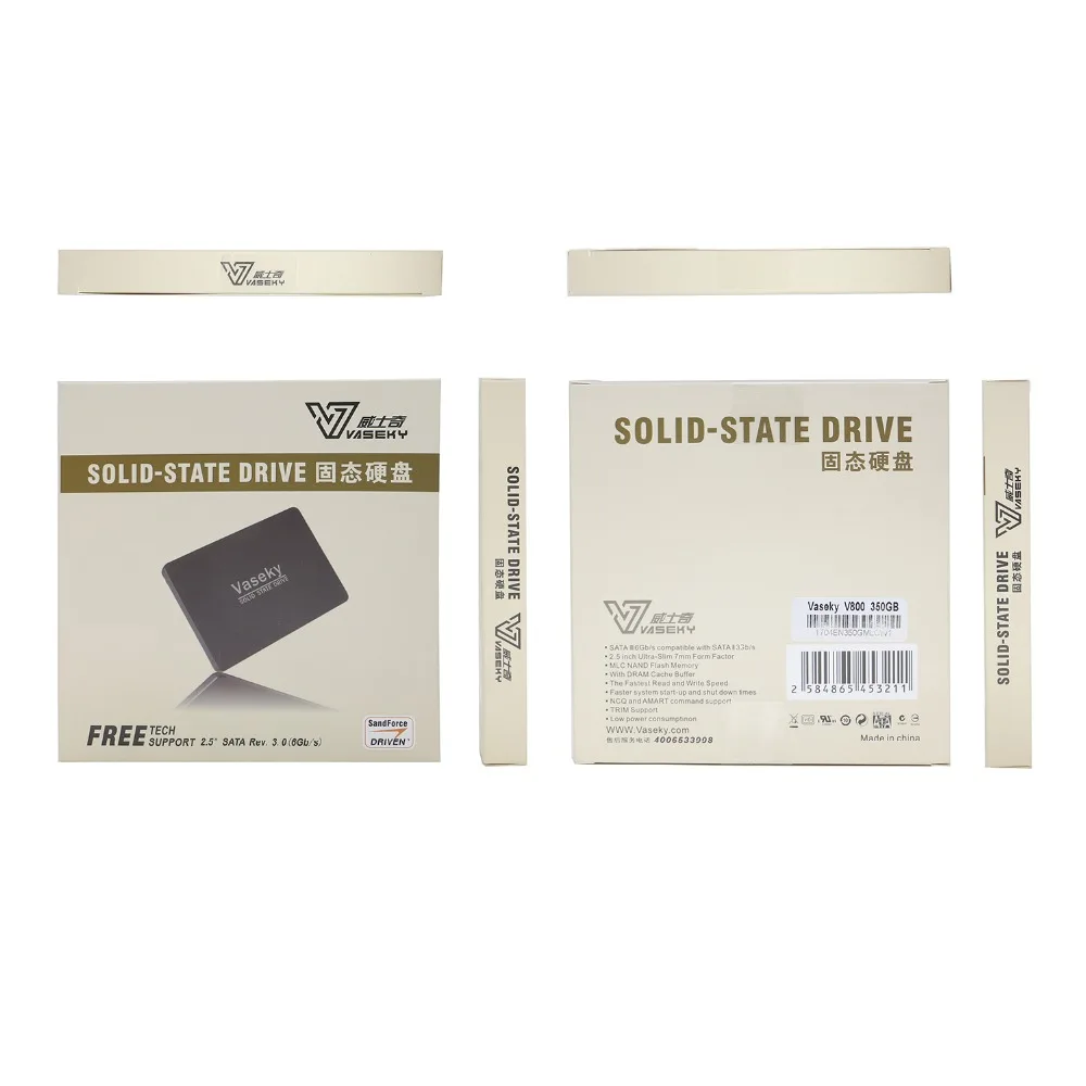 Vaseky 60 г 120 240 350 480 MLC SSD жесткий диск V800 Внутренние твердотельные накопители 2 5 SATA3