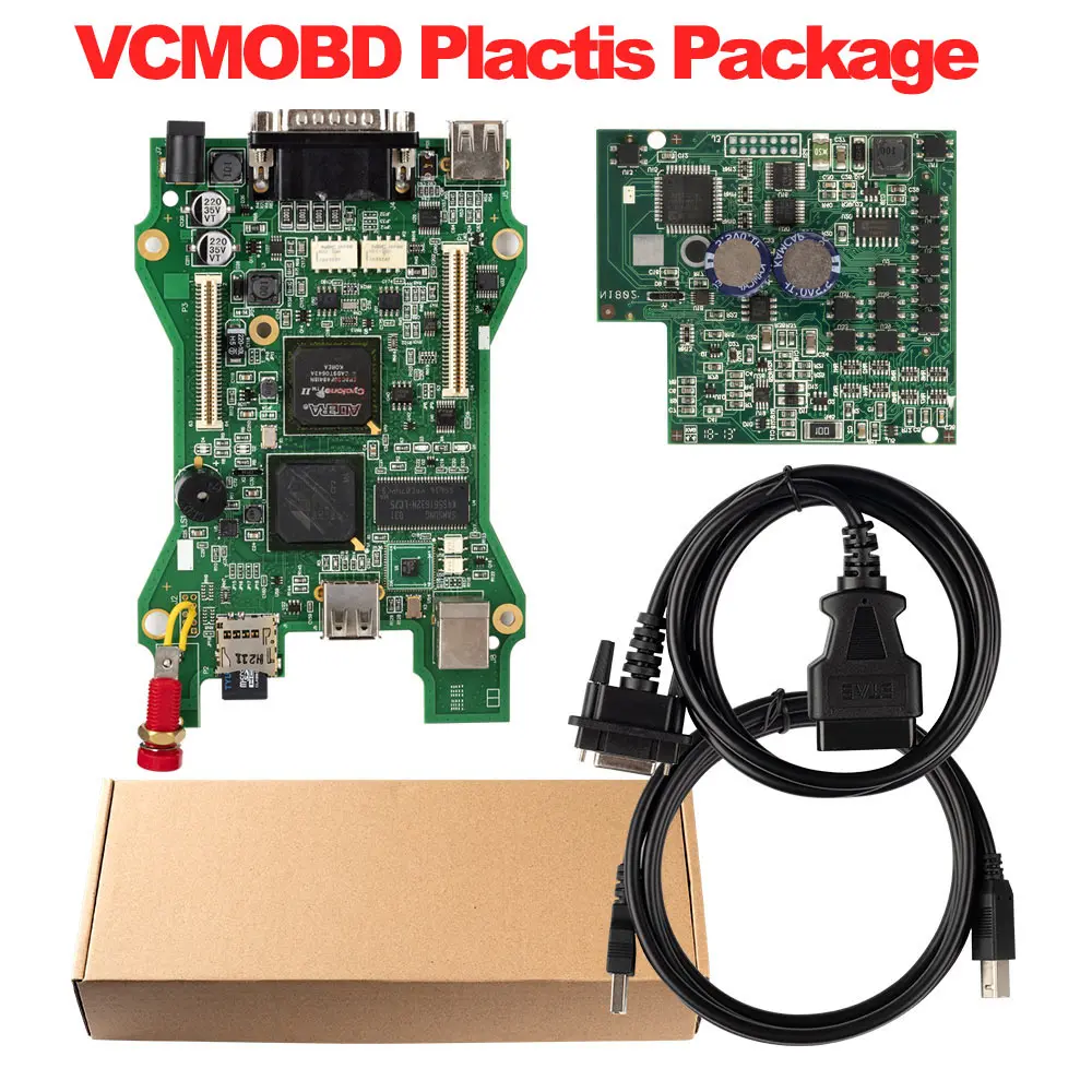 plactis package Для VCMOBD ii V101 автомобильный диагностический инструмент поддерживает автомобиль до VCMOBD 2 OBD2 считыватель кода сканер - Цвет: plactis package