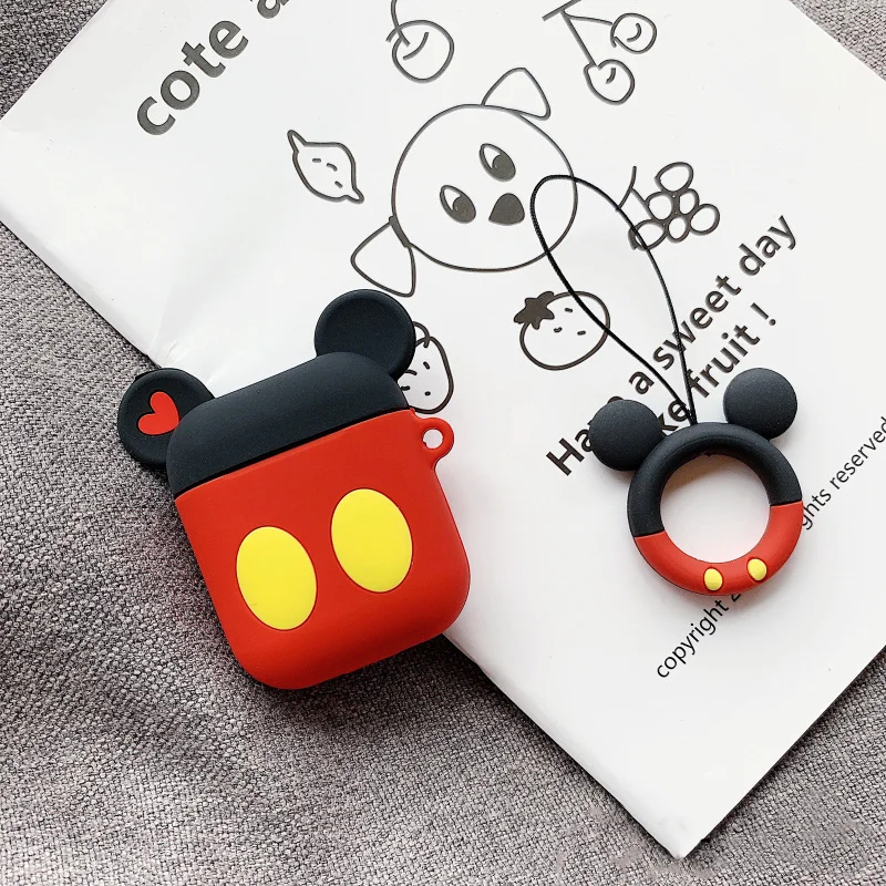 Милый мультфильм Bluetooth беспроводные наушники чехол для AirPods Мягкий защитный чехол силиконовый для Apple Airpods гарнитура зарядка сумки