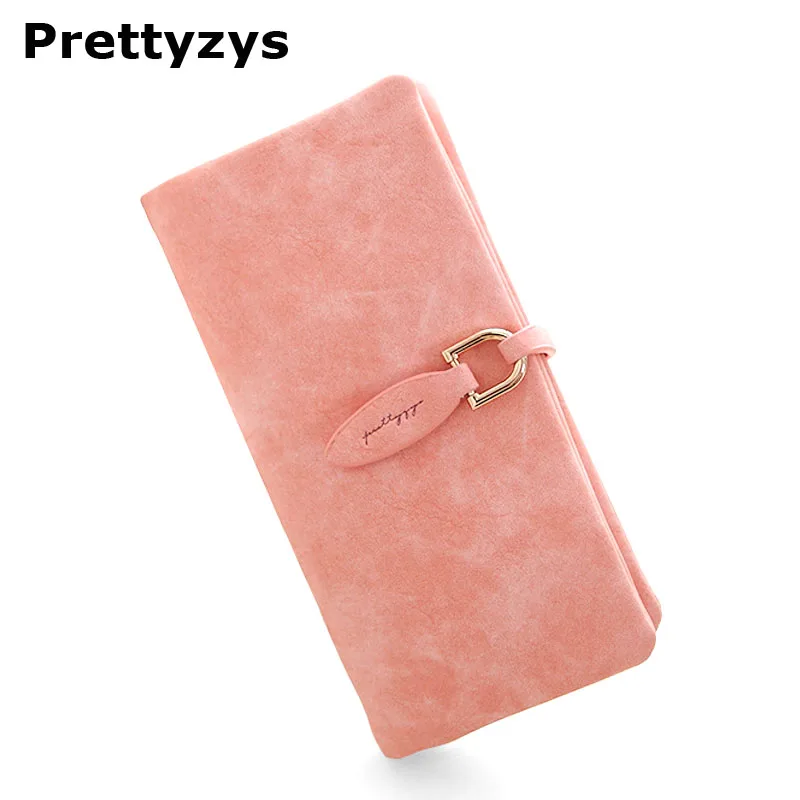 Prettyzys высококачественный Матовый кожаный длинный женский кошелек модный для