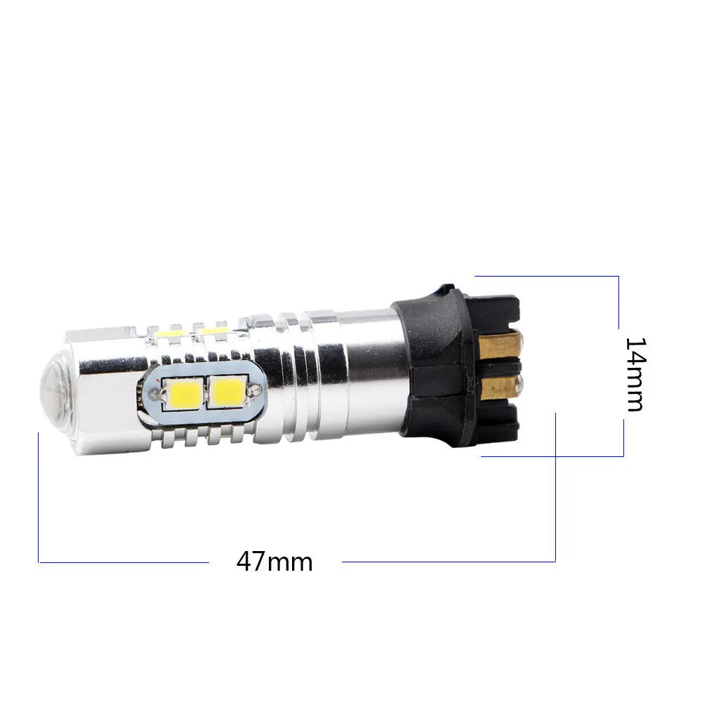 

2 Pcs Error Free Xenon White Lights Car LED Turn Signal Light PW24W 10SMD LED Bulbs for BMW F30 3 Series DRL Daytime Car Light