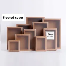 20 шт Матовая ПВХ крышка крафт-бумага ящики коробки DIY ручной работы мыло ремесло Драгоценность Коробка для свадьбы праздничная подарочная упаковка