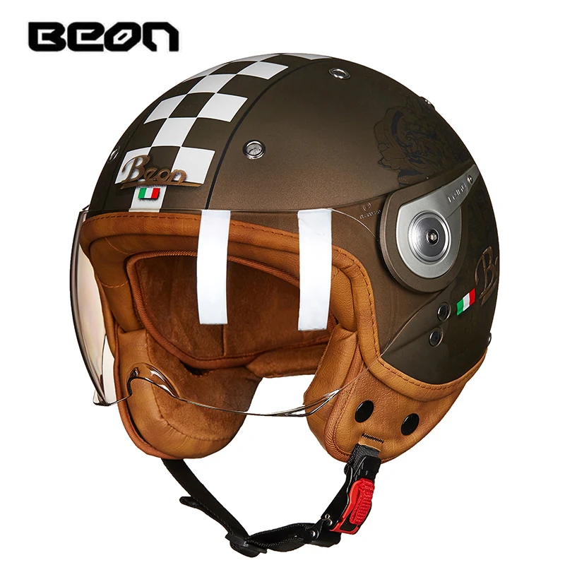 

Мотоциклетный шлем Beon vespa, защитный шлем с открытым лицом