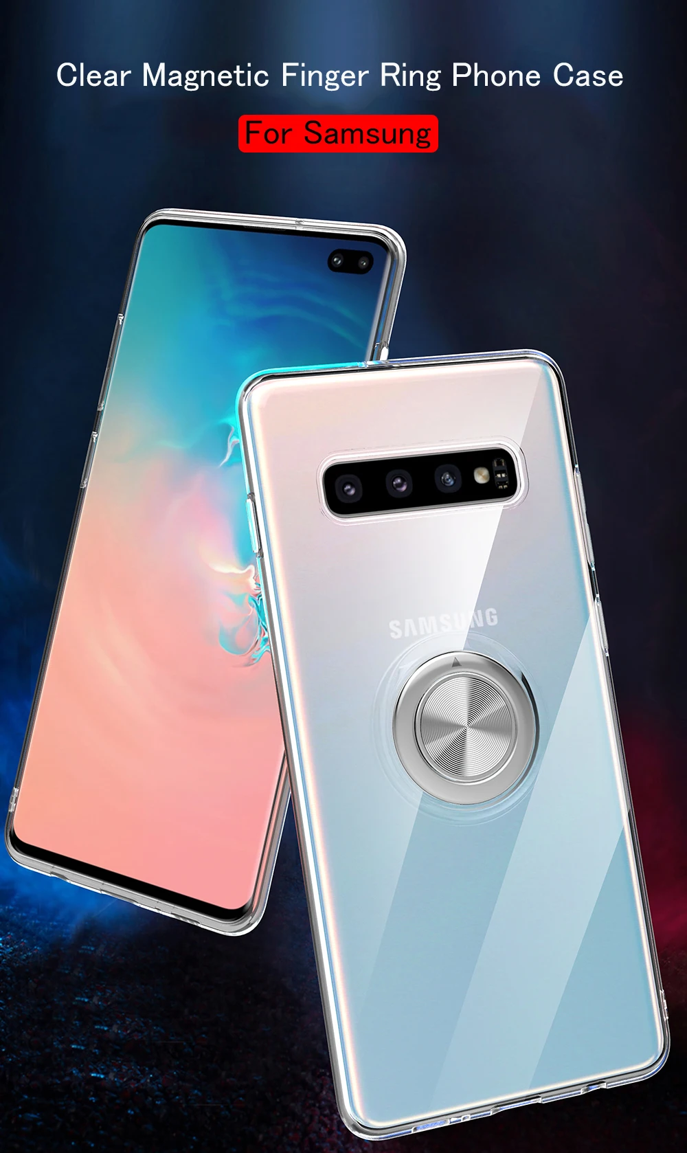 Прозрачный чехол для телефона на магните чехол Чехол для samsung Galaxy S10 5G S9 S8 плюс S10E Note 9 8 A9 M20 M30 чехол из мягкого ТПУ с адсорбции чехол