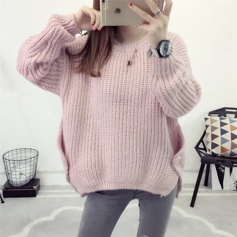2018 Autumn Winter New Arrival Women Fashion Casual Wool Knitting Sweater Female Long Sleeves Plus Size Thick Warm Pullovers | Женская