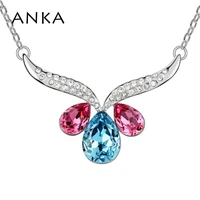 anka direct selling top fashion collier crystal flower necklace main stone crystals from austria 91863