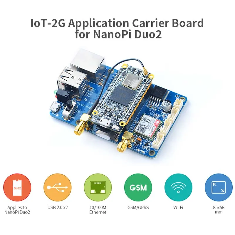Nanopi Duo2 Расширенная задняя плата IoT Интернет вещей GSM/GPRS + WiFi двойная