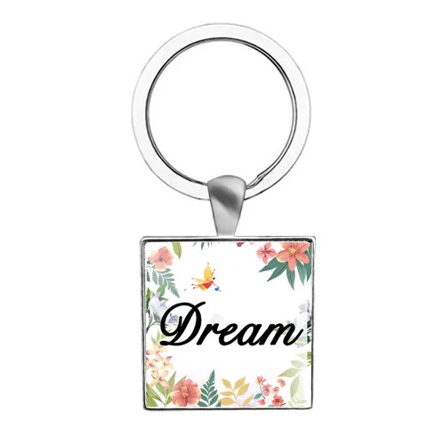 Faith, Dream, Love, Hope, vintage, Believe Art письмо печатное стекло кабошон кулон брелки квадратная память брелки ювелирные изделия подарки - Цвет: dream